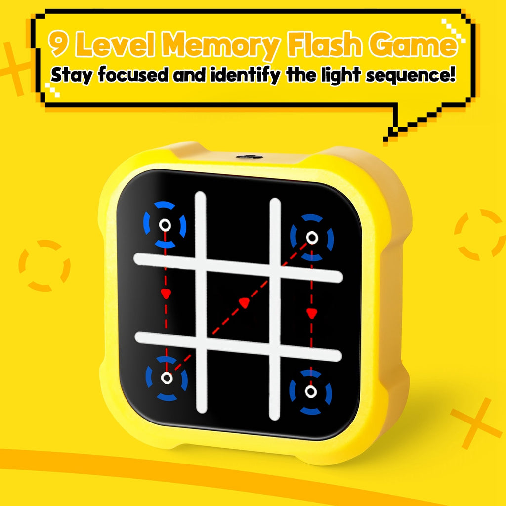 1Pc 3 In 1 Electric Tic Tac Toe Game Memory Flash Whack Mole Game Portable Travel Game Classic Board Games For Adults And Kids Aged Over 3 Years Old - ZEXO 