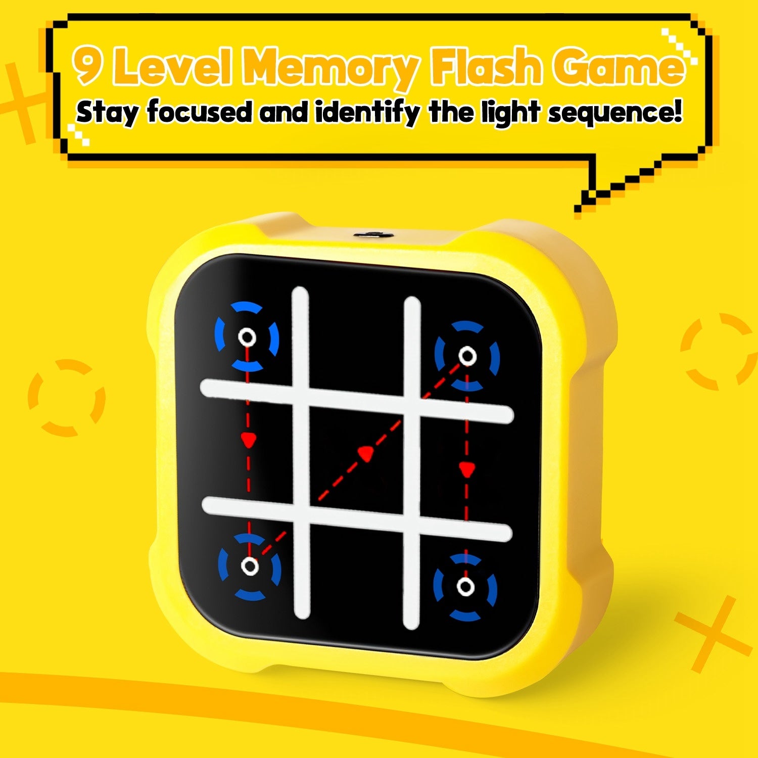 1Pc 3 In 1 Electric Tic Tac Toe Game Memory Flash Whack Mole Game Portable Travel Game Classic Board Games For Adults And Kids Aged Over 3 Years Old - ZEXO 