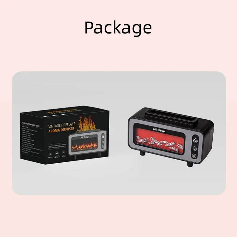 New Design Ultrasonic Flame Humidifier 200ml Simulated Fireplace 3D Fire Aroma Diffuser Colorful Light Essential Oil Diffuser For Bedroom - ZEXO 