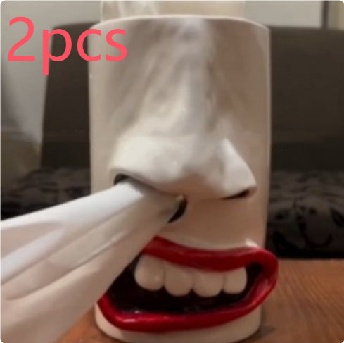 Funny Nose Tissue Box Desktop Decoration Resin Crafts - ZEXO 