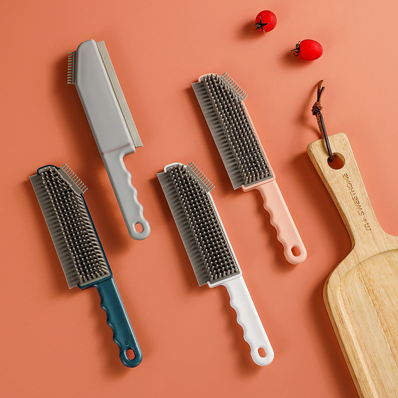 Kitchen Bathroom Countertop Floor Window Silicone Multifunctional All Purpose Cleaning Brush Crevice Brush Scraper Brush Cleaner - ZEXO 