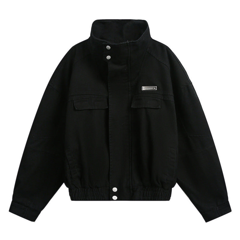 Wear Style Distressed Stand Collar Men's New Street Coat - ZEXO 