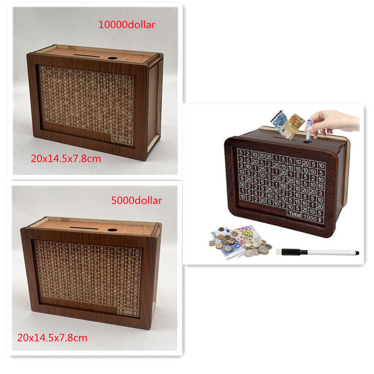 Home Quality Counter Wooden Piggy Bank - ZEXO 