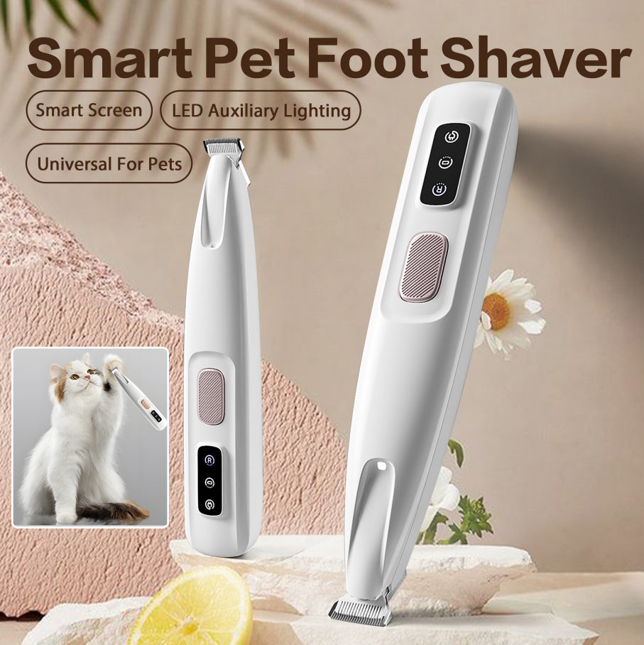 2025 New Pet Paw Trimmer 1Pack,Rechargeable Quiet Hair Trimmer For Pets,Professional Pet Grooming Kit - Cordless Waterproof  Clippers With LED For Precision Trimming,Ideal For Home Grooming Pet Hair - ZEXO 