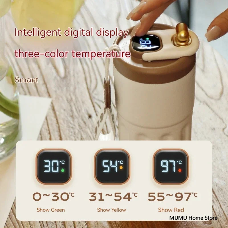 Bottle with LED Temperature Display Smart Thermos - ZEXO 