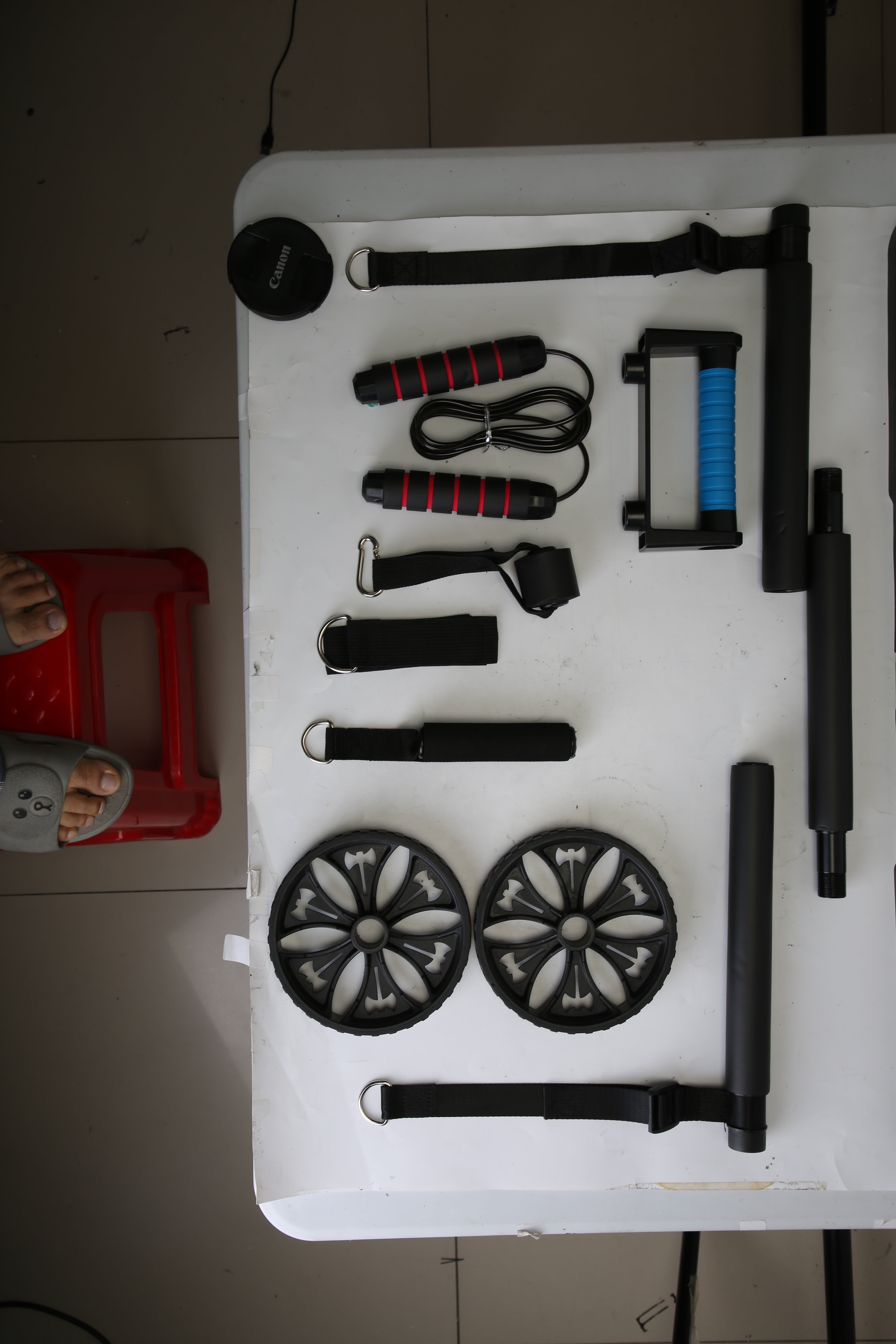 Multifunctional Push Up Board Home Strength Training Equipment With 15 Fitness Accessories Pilates Bar Resistance Band Roller Wheel Full Body Workout Home Gym Equipment - ZEXO 