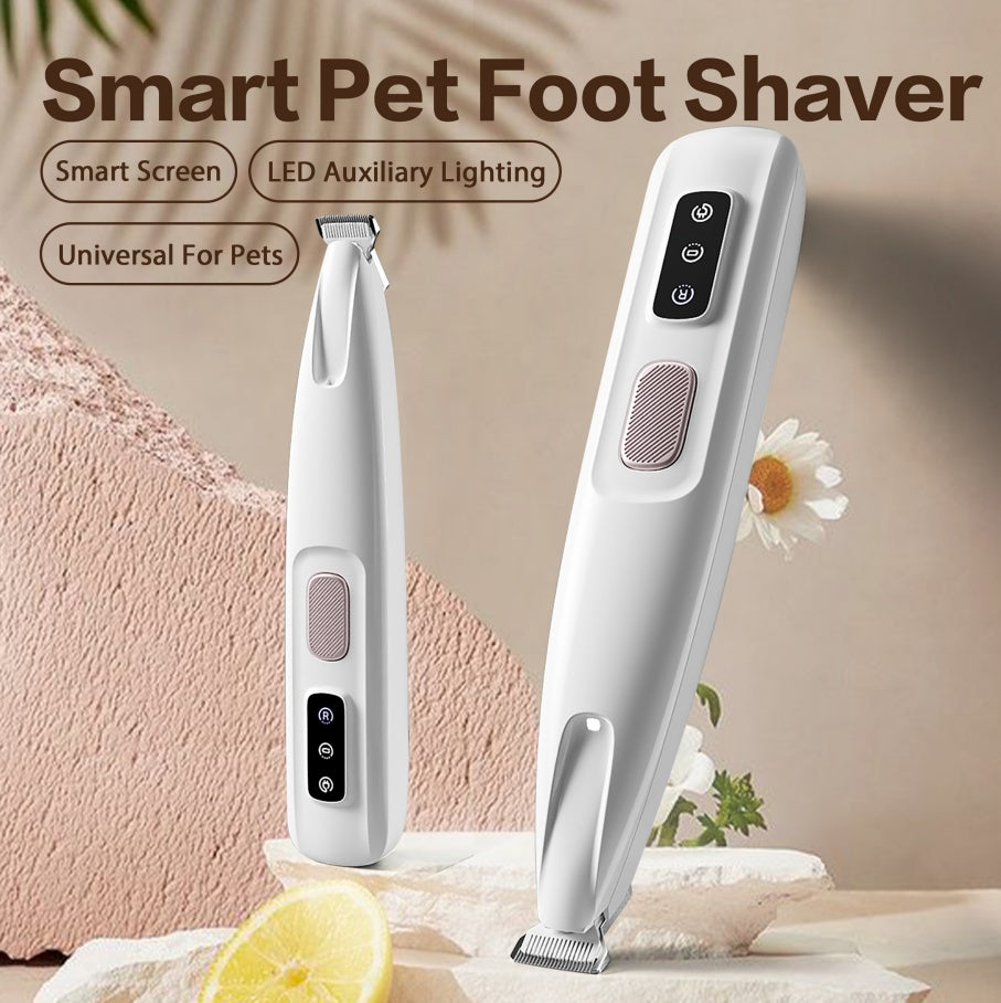 2025 New Pet Paw Trimmer 1Pack,Rechargeable Quiet Hair Trimmer For Pets,Professional Pet Grooming Kit - Cordless Waterproof  Clippers With LED For Precision Trimming,Ideal For Home Grooming Pet Hair - ZEXO 