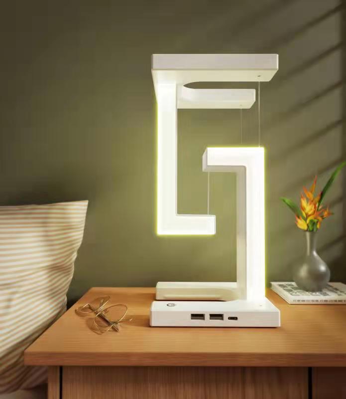 Creative Smartphone Wireless Charging Suspension Table Lamp Balance Lamp Floating For Home Bedroom - ZEXO 