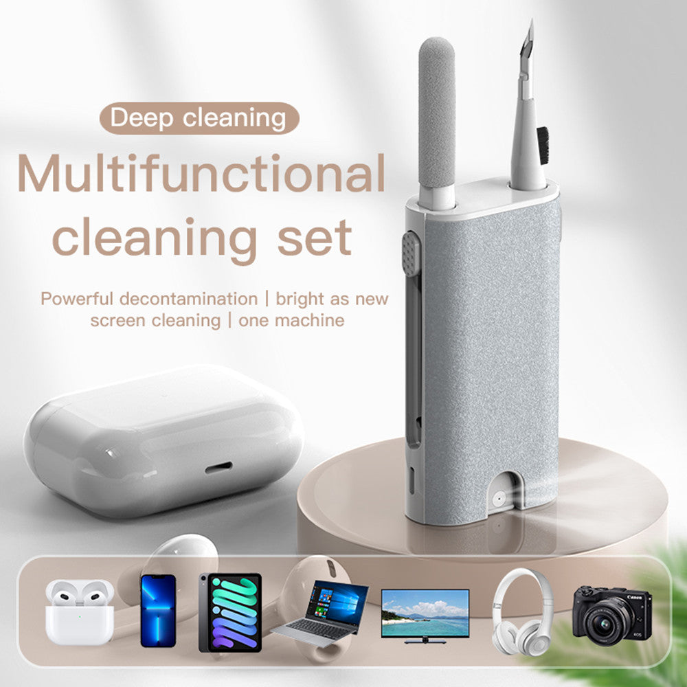 5 In 1 Screen Cleaner Kit Camera Phone Tablet Laptop Screen Cleaning Tools Earphone Cleaning Brush Pen For Office - ZEXO 