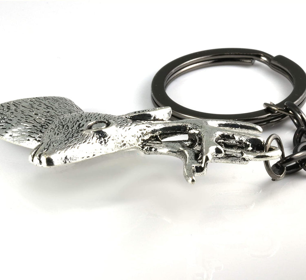 Emerald Park Jewelry Deer Keychain | Deer Antler Keychain for Men and Women Great Camping Gadgets and Country Boy Gifts for Men Hunting Keychain or Antler Keychains for Her and Fun Hunting Gadgets or a Camping Gadget, Silver, Large - ZEXO 