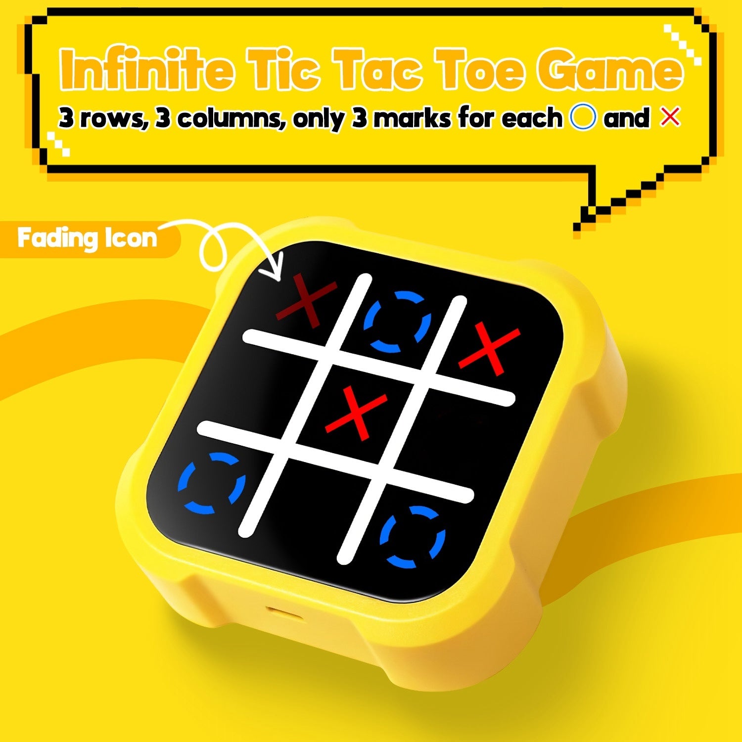 1Pc 3 In 1 Electric Tic Tac Toe Game Memory Flash Whack Mole Game Portable Travel Game Classic Board Games For Adults And Kids Aged Over 3 Years Old - ZEXO 