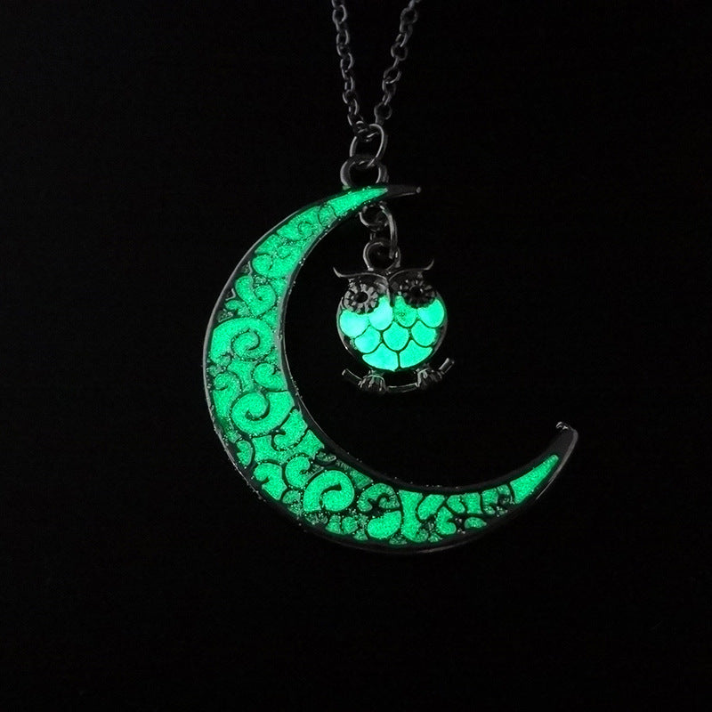 Glowing Pendant Necklaces Silver Plated Chain Necklaces - ZEXO 