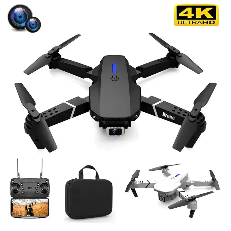 E88 Pro Foldable Quadcopter Drone - WIFI FPV, HD 4K Camera, Altitude Hold-ZEXO 