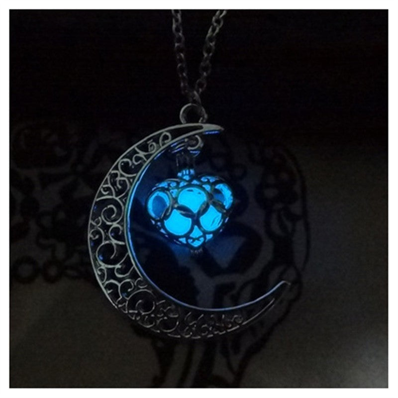 Glowing Pendant Necklaces Silver Plated Chain Necklaces - ZEXO 