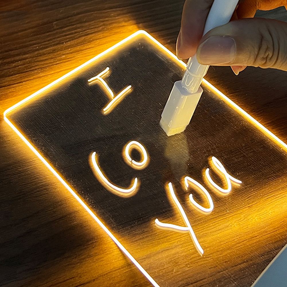 Creative Note Board Creative Led Night Light USB Message Board Holiday Light With Pen Gift For Children Girlfriend Decoration Night Lamp - ZEXO 