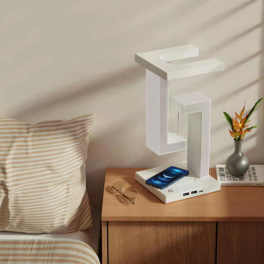 Creative Smartphone Wireless Charging Suspension Table Lamp Balance Lamp Floating For Home Bedroom - ZEXO 