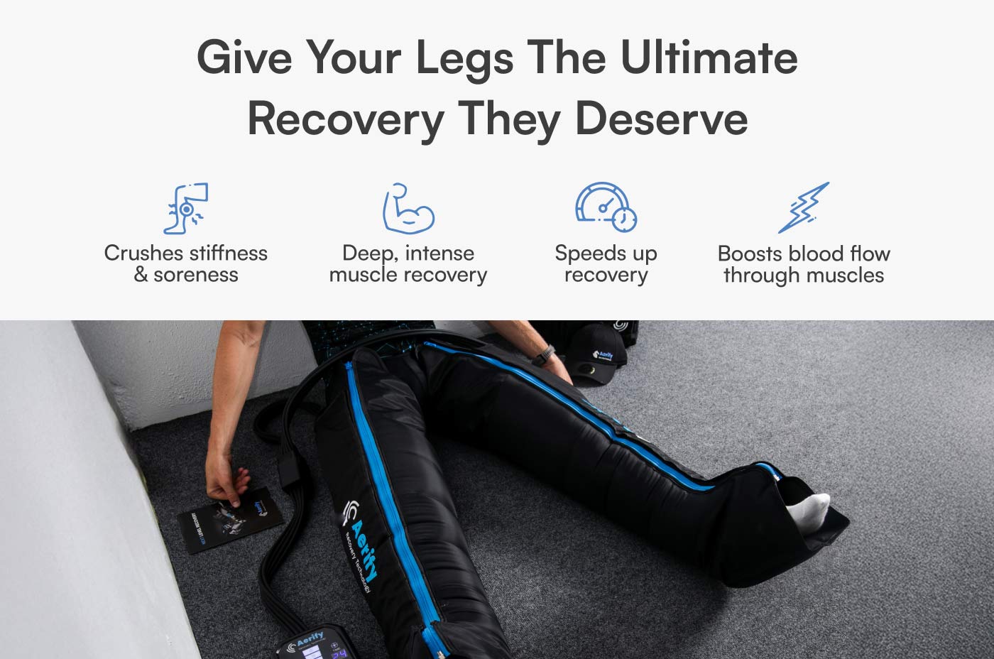 Charge Compression System – Elite Wireless Compression Boots by Aerify - ZEXO 