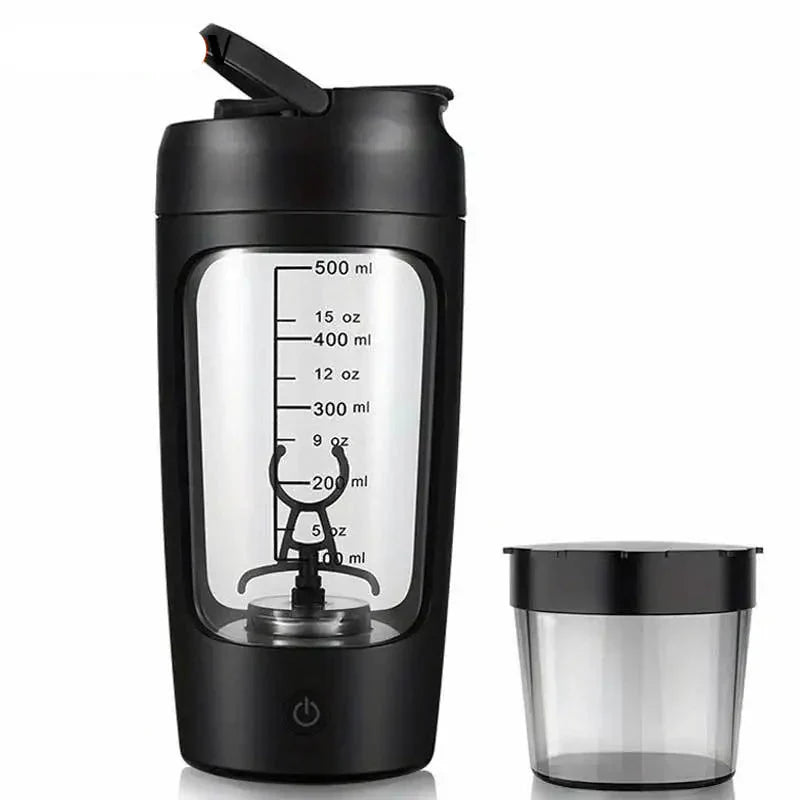 500ML Electric Shaker Bottle USB C Rechargeable Automatic Mixer Black - ZEXO 