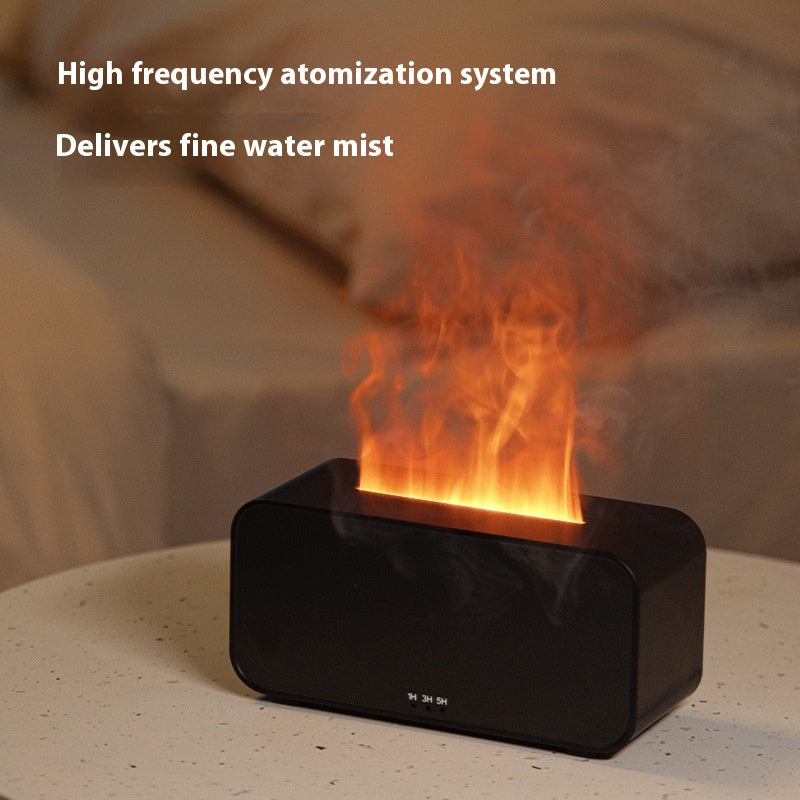 NNEDSZ Black Timing Simulation Aroma Diffuser Usb Household Flame Humidifier Aromatherapy Machine Spray Air Flame Humidifier Diffuser - ZEXO 