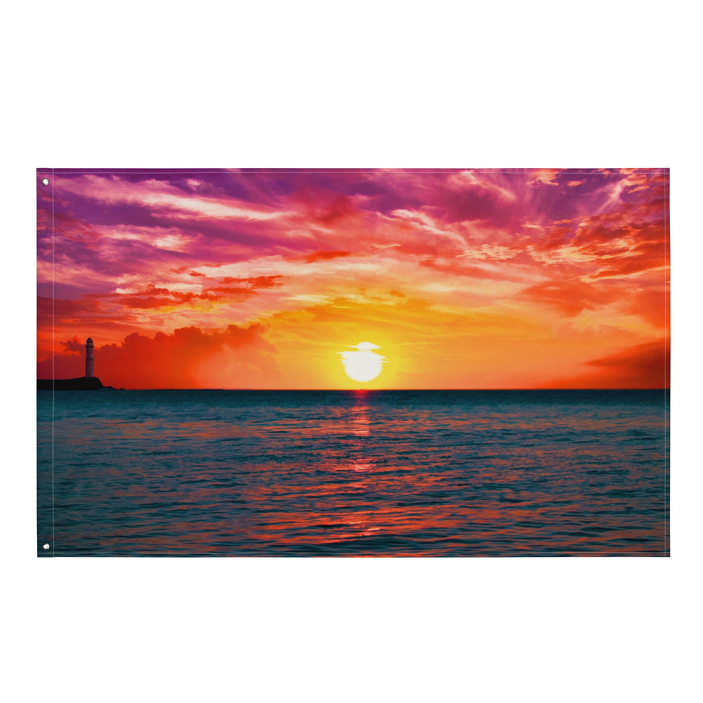Glimmering Sunrise  Flag Tapestry wall hanging - ZEXO 