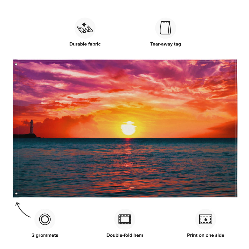 Glimmering Sunrise  Flag Tapestry wall hanging - ZEXO 