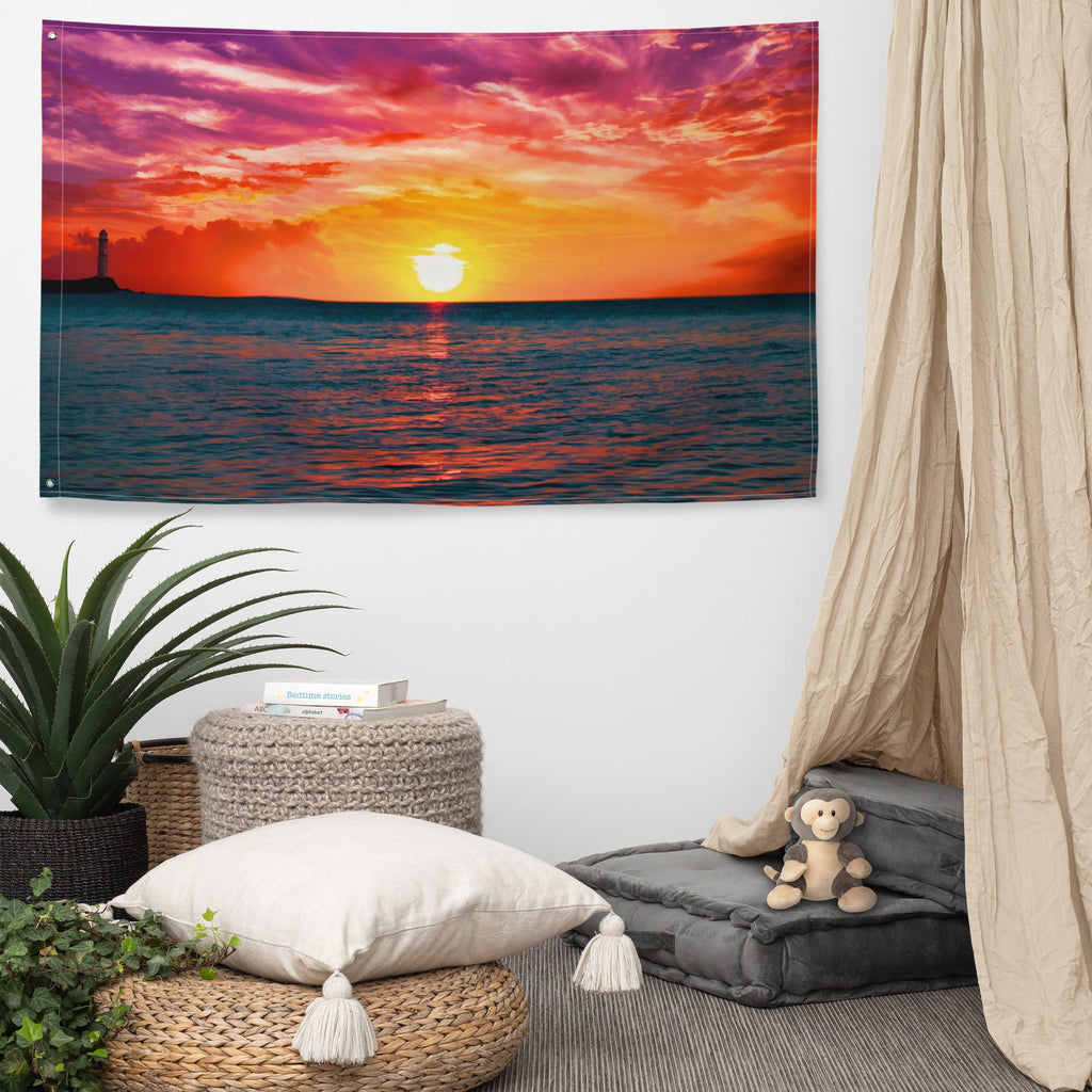 Glimmering Sunrise  Flag Tapestry wall hanging - ZEXO 