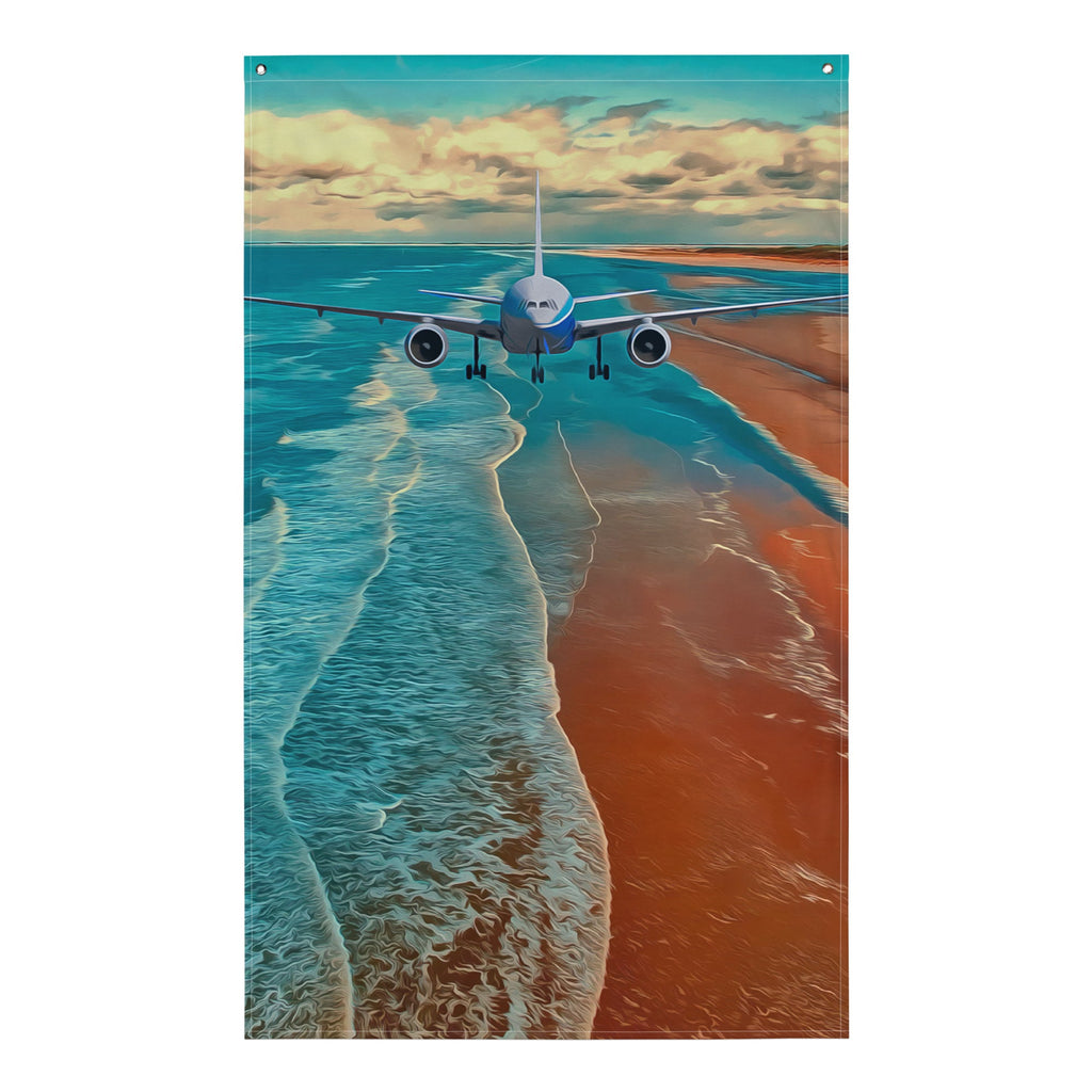 Beach flight Painting Flag Tapestry - ZEXO 