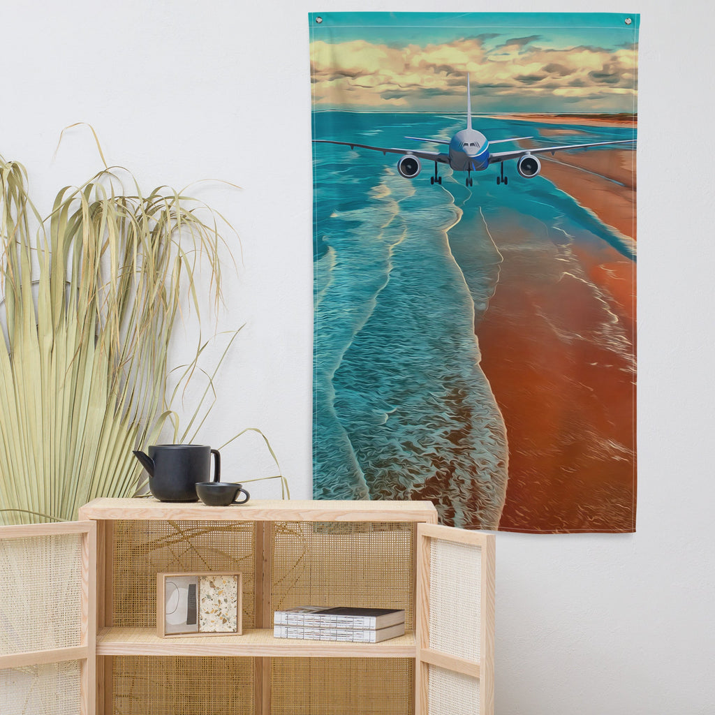 Beach flight Painting Flag Tapestry - ZEXO 
