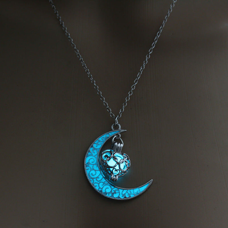 Glowing Pendant Necklaces Silver Plated Chain Necklaces - ZEXO 