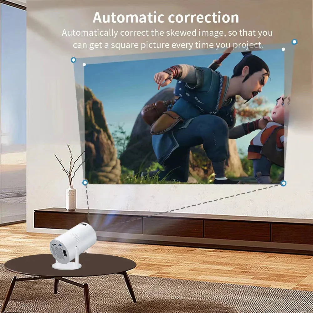 Salange P300 Mini Portable Projector - 4K 8K Video Decoding, 720P HD, Android 11, Wi-Fi, BT 5.1-ZEXO 