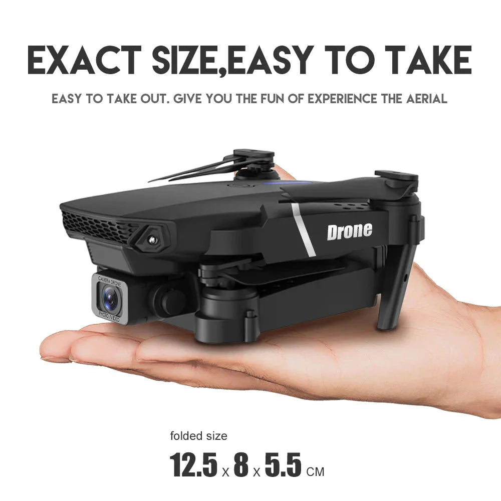 E88 Pro Foldable Quadcopter Drone - WIFI FPV, HD 4K Camera, Altitude Hold-ZEXO 