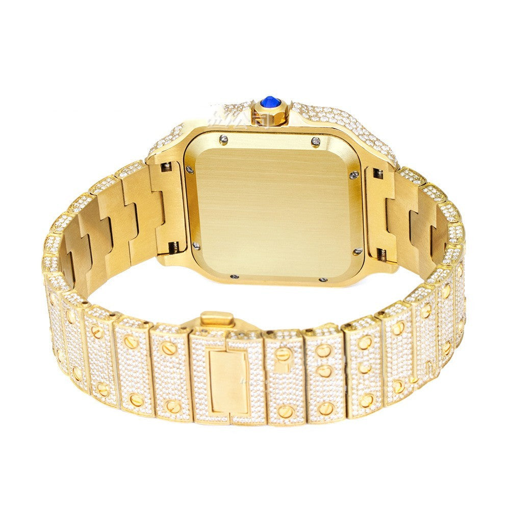 Clarity Moissanite Watch Men's Stainless Steel - ZEXO 