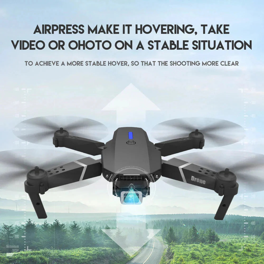 E88 Pro Foldable Quadcopter Drone - WIFI FPV, HD 4K Camera, Altitude Hold-ZEXO 