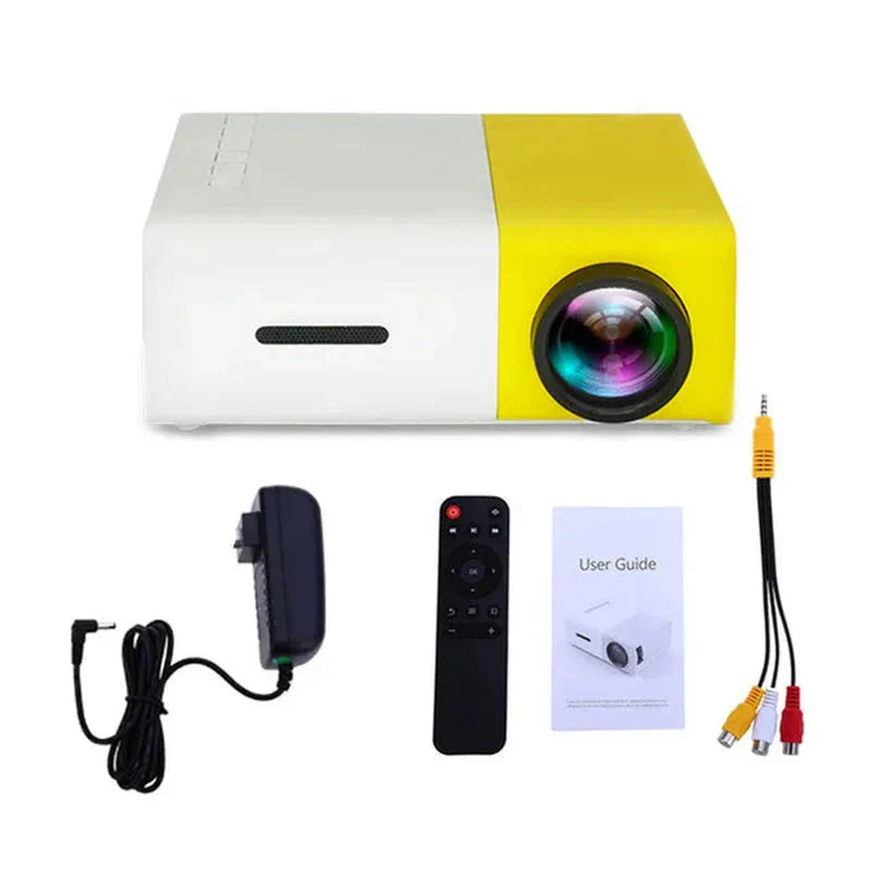 Mini Projector – 1080P Full HD Support, Portable LED Projector, 4K Video Playback, Multiple Connectivity Options-ZEXO 
