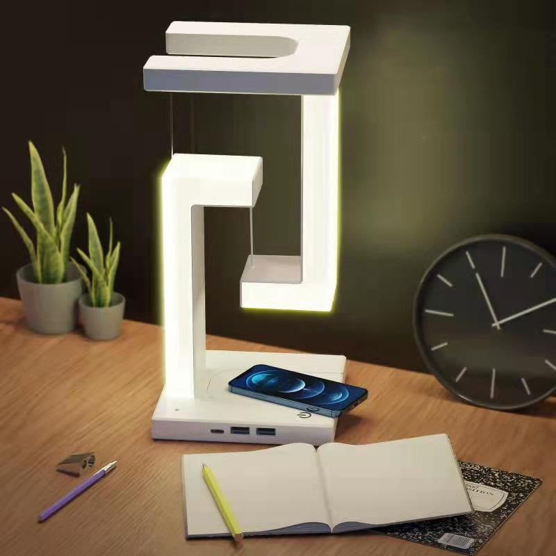 Creative Smartphone Wireless Charging Suspension Table Lamp Balance Lamp Floating For Home Bedroom - ZEXO 