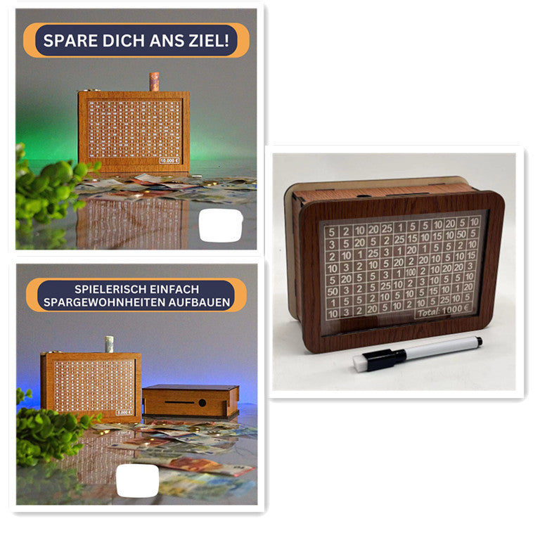 Home Quality Counter Wooden Piggy Bank - ZEXO 