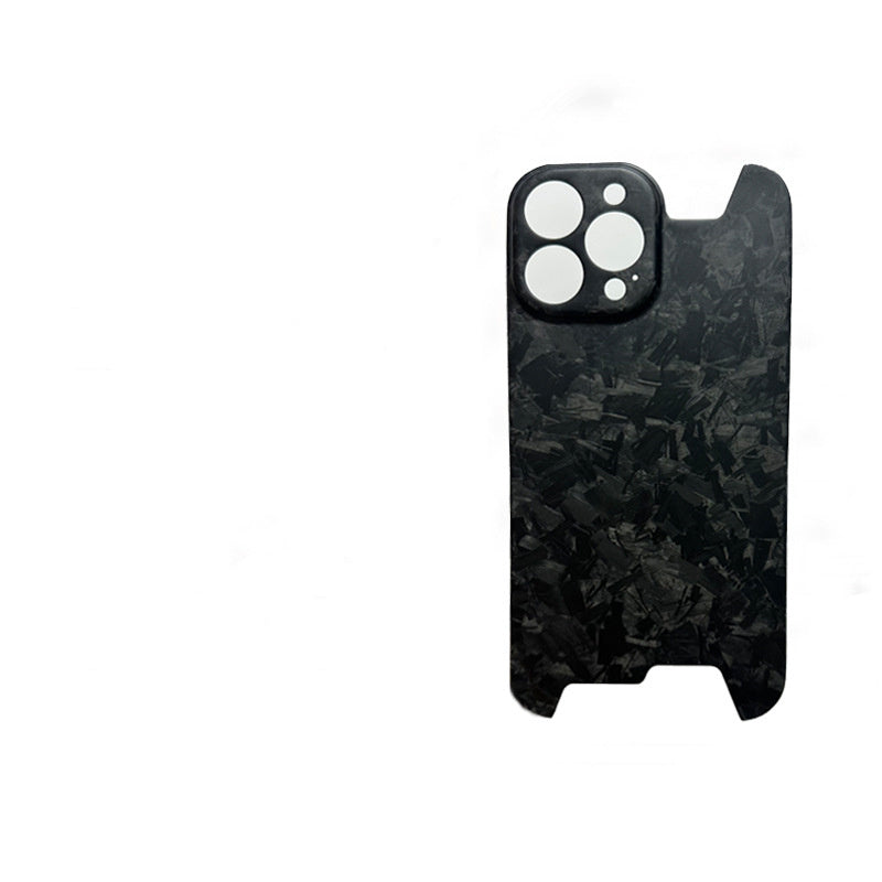 Forged Pattern Carbon Fiber Phone Shell - Forged precision hole mute / IPhone 16 Pro
