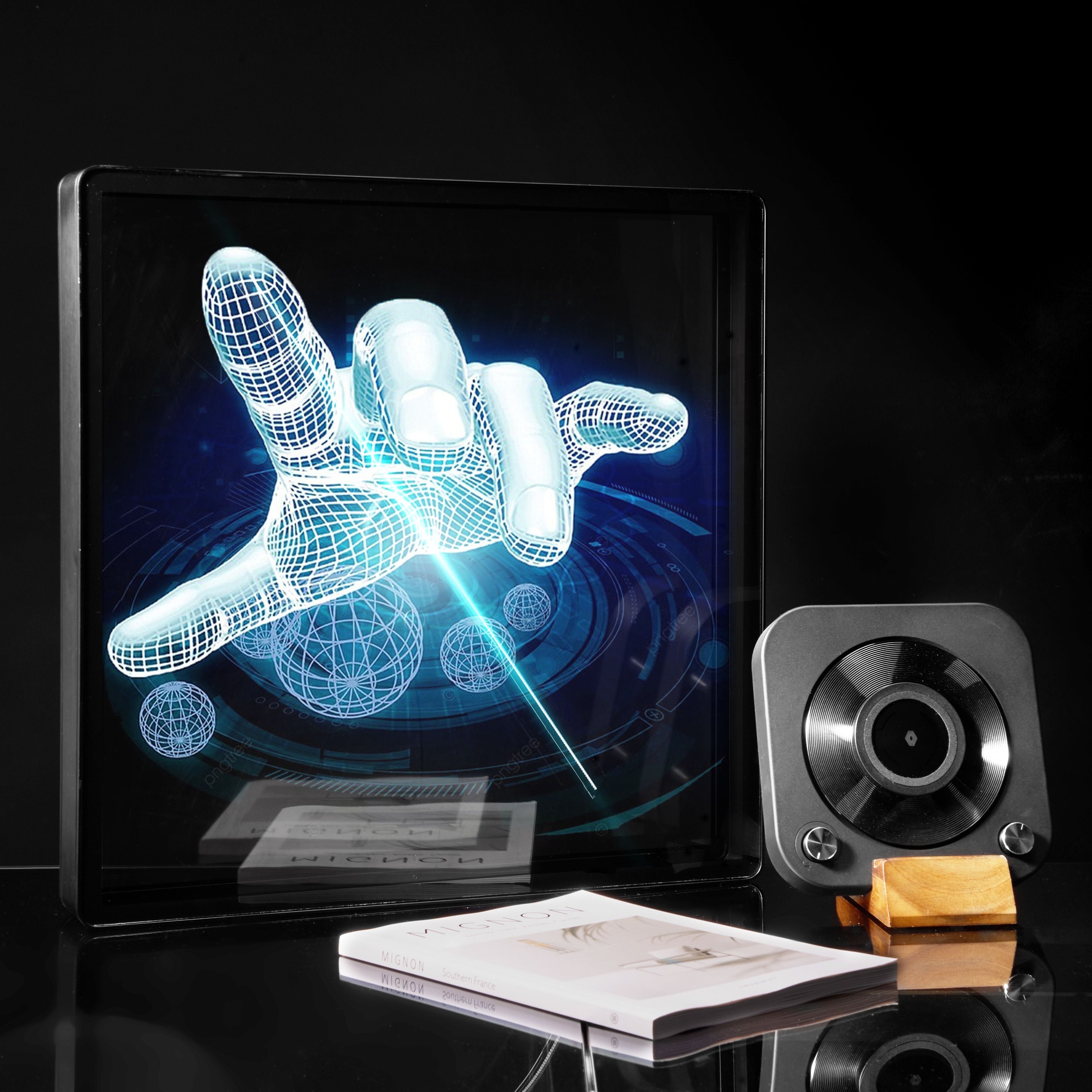 3D Hologram LED Fan With Frame Supports APP & Bluetooth Connectivity - ZEXO 